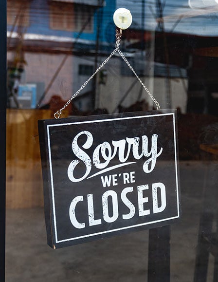 Closed sign