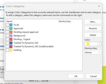 Color Categories in Outlook